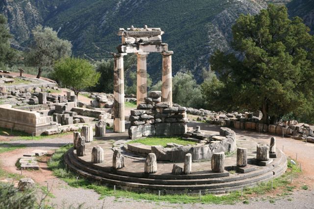 Delphi archaeological site - The famous circular Tholos 